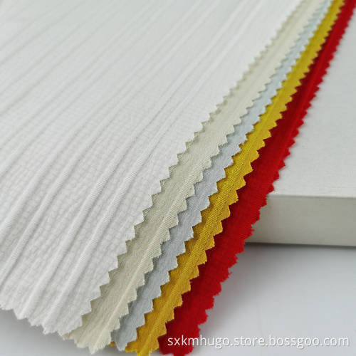 Comfortable Bark Crepe Pure White Woven Chiffon Fabric